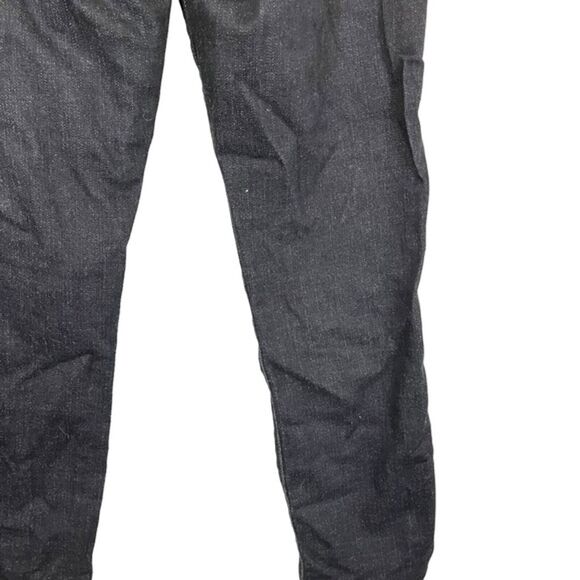 7 SEVEN FOR ALL MANKIND Dark Wash Raw Hem Slim Straight Zip Fly Stretch Jeans 26 - Picture 4 of 16